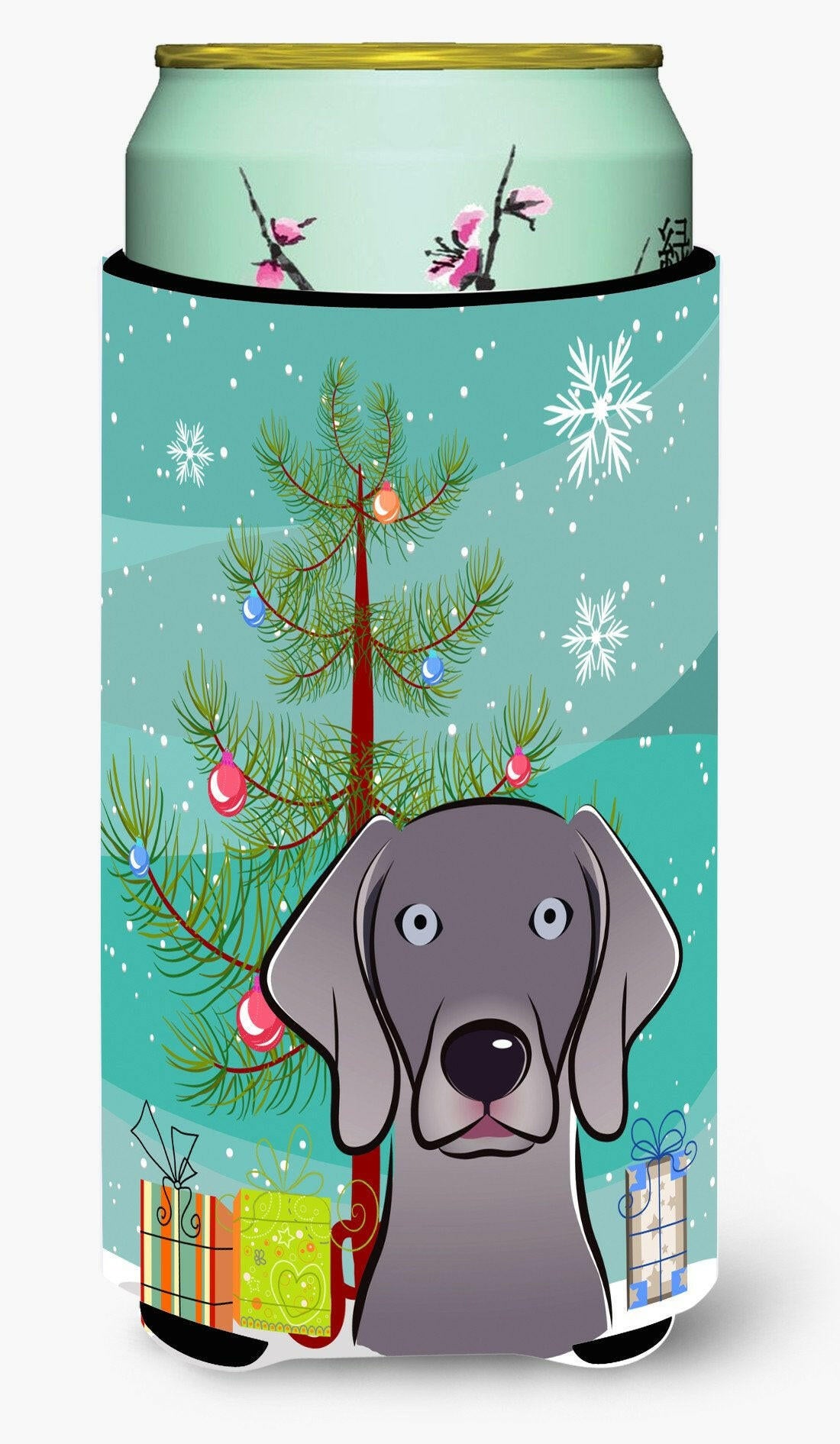 Christmas Tree and Weimaraner Tall Boy Beverage Insulator Hugger BB1603TBC by Caroline's Treasures