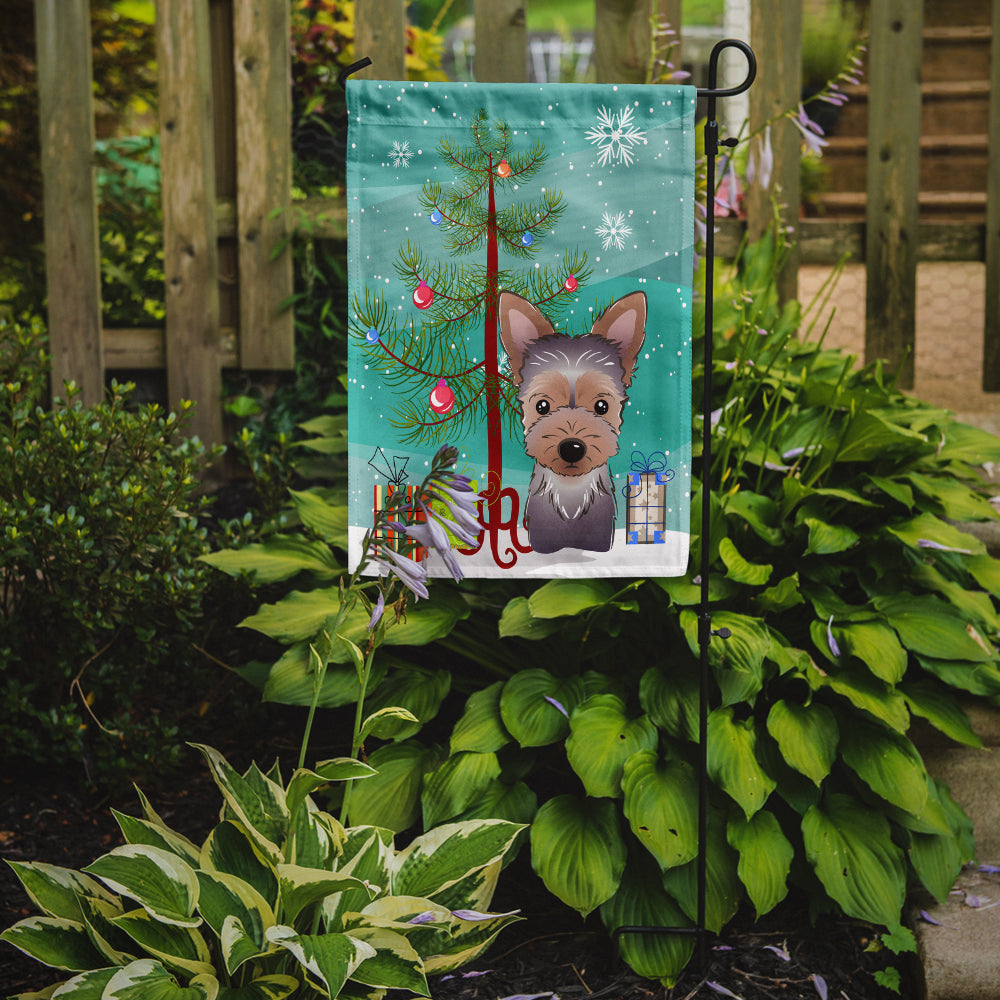 Christmas Tree and Yorkie Puppy Flag Garden Size BB1604GF.