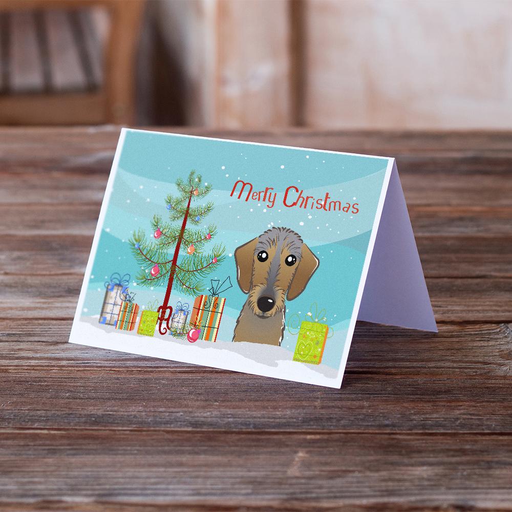 Buy this Christmas Tree and Wirehaired Dachshund Greeting Cards and Envelopes Pack of 8