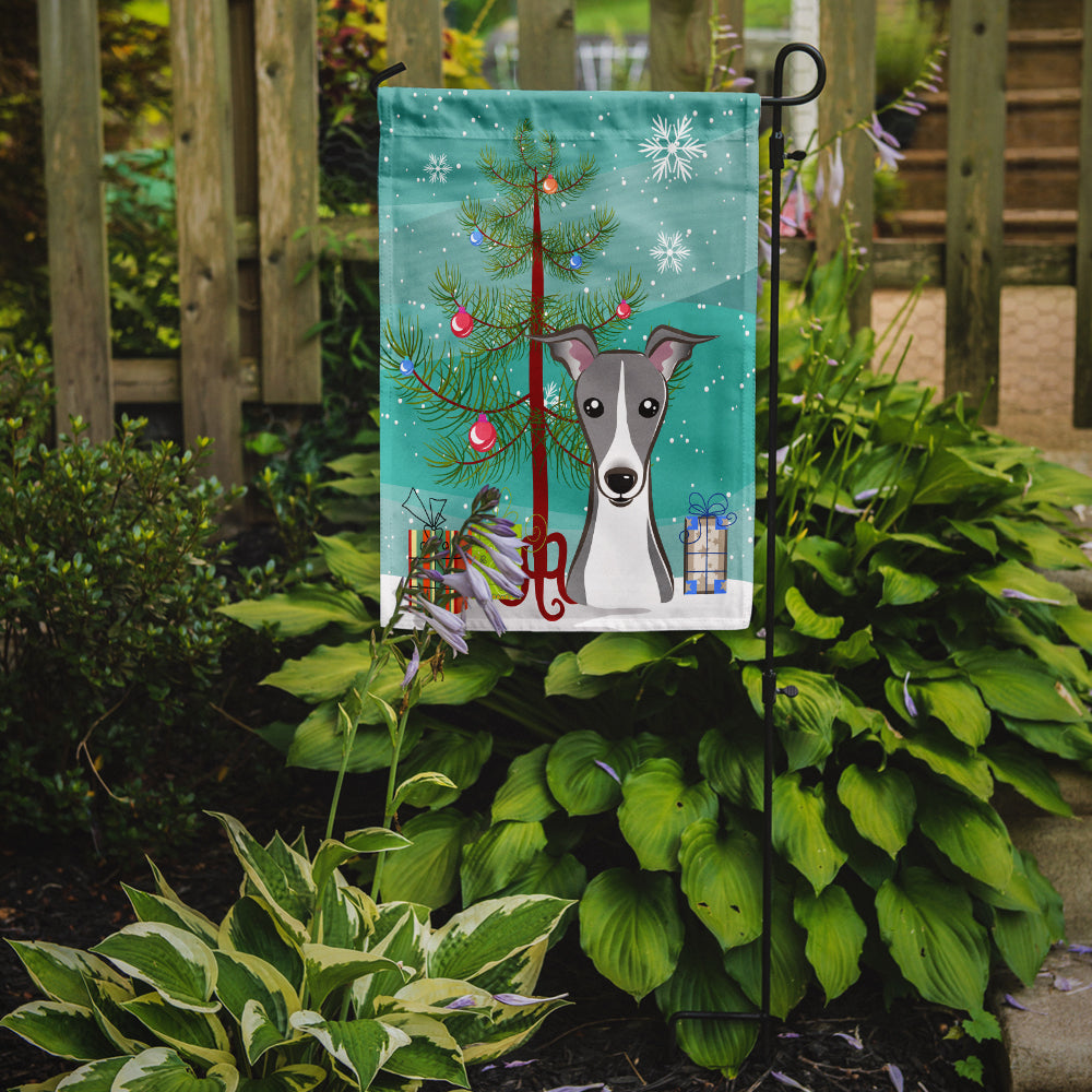 Christmas Tree and Italian Greyhound Flag Garden Size BB1608GF.