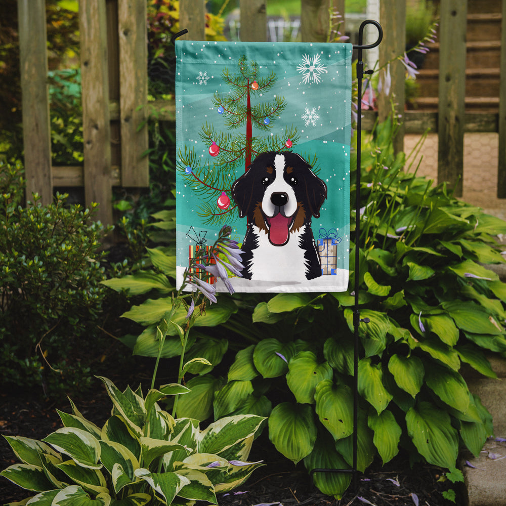 Christmas Tree and Bernese Mountain Dog Flag Garden Size BB1609GF.