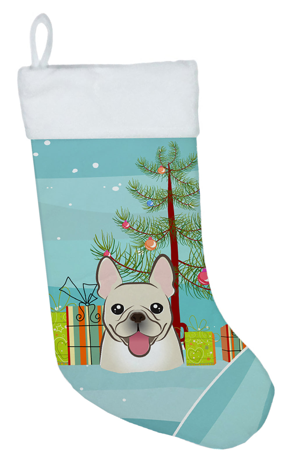 Christmas Tree and French Bulldog Christmas Stocking BB1610CS  the-store.com.