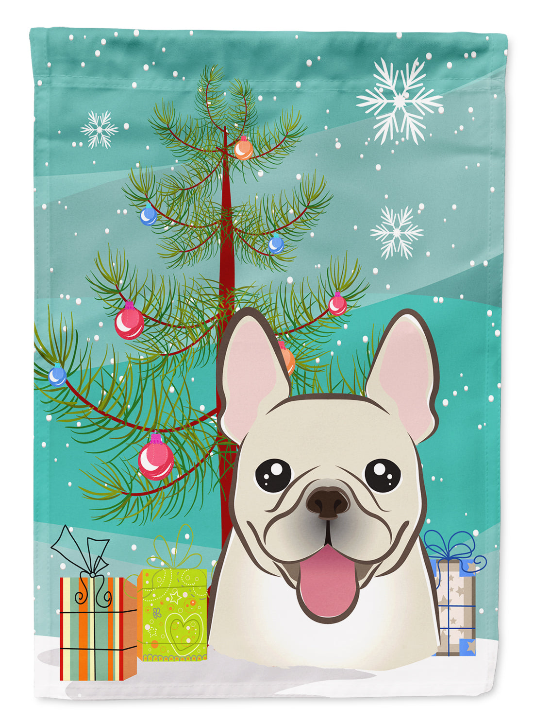 Christmas Tree and French Bulldog Flag Garden Size BB1610GF.