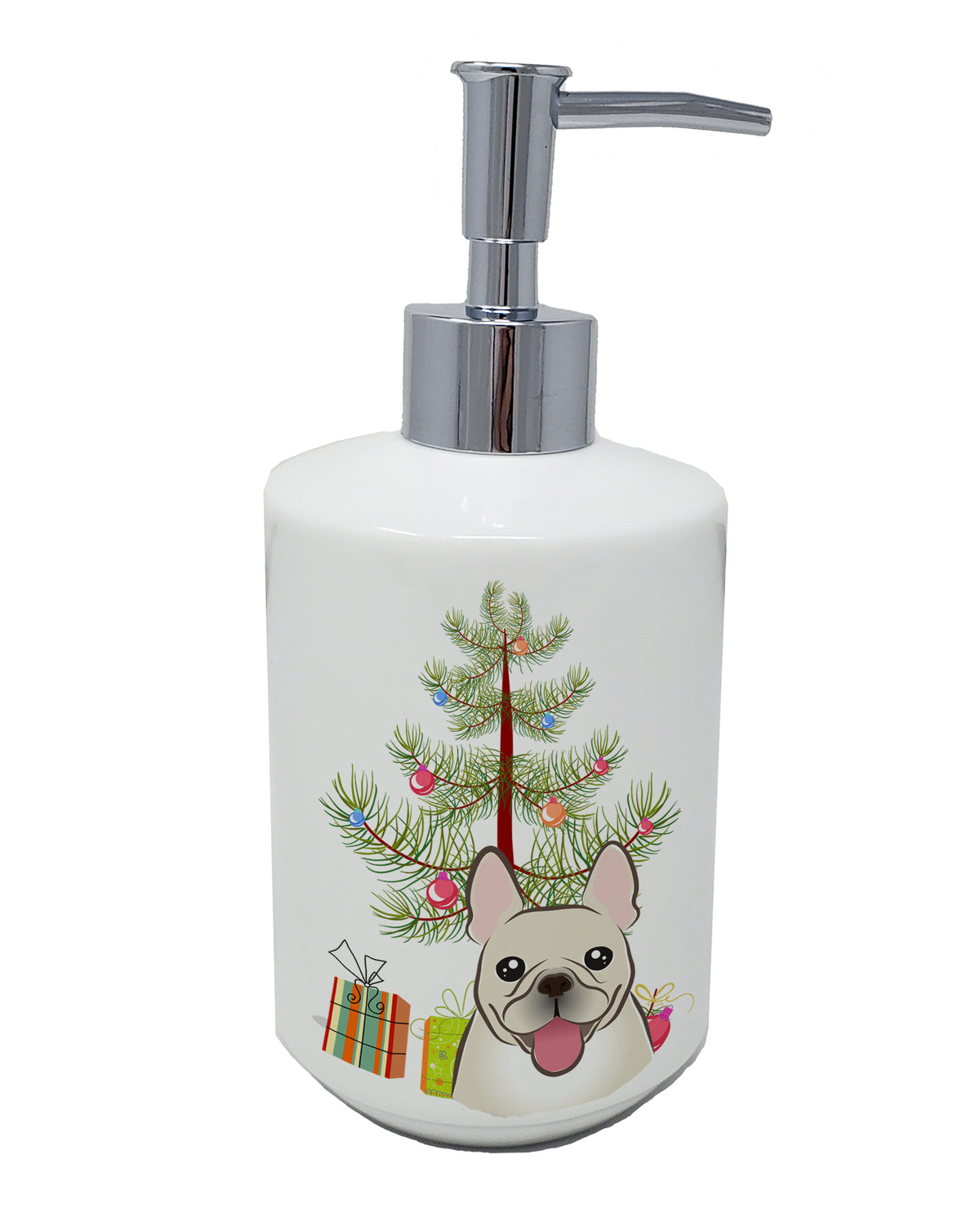 Buy this Christmas Tree and French Bulldog Ceramic Soap Dispenser