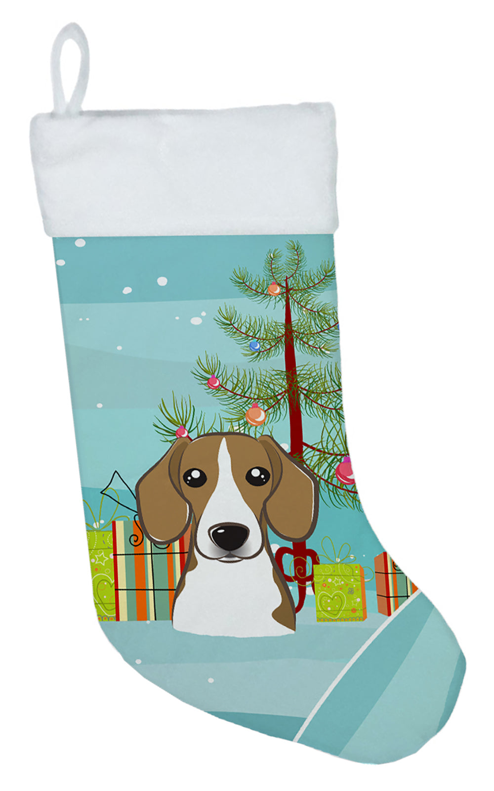 Christmas Tree and Beagle Christmas Stocking BB1611CS  the-store.com.