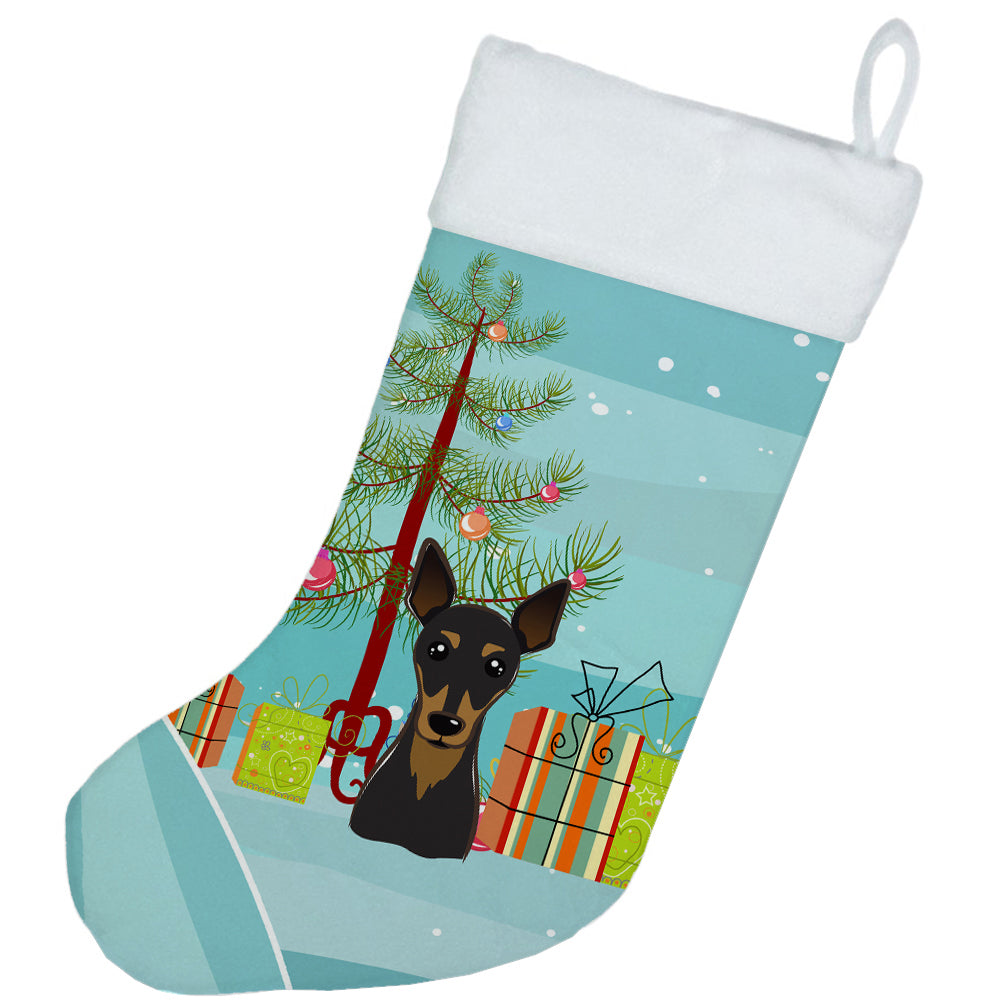 Christmas Tree and Min Pin Christmas Stocking BB1612CS  the-store.com.