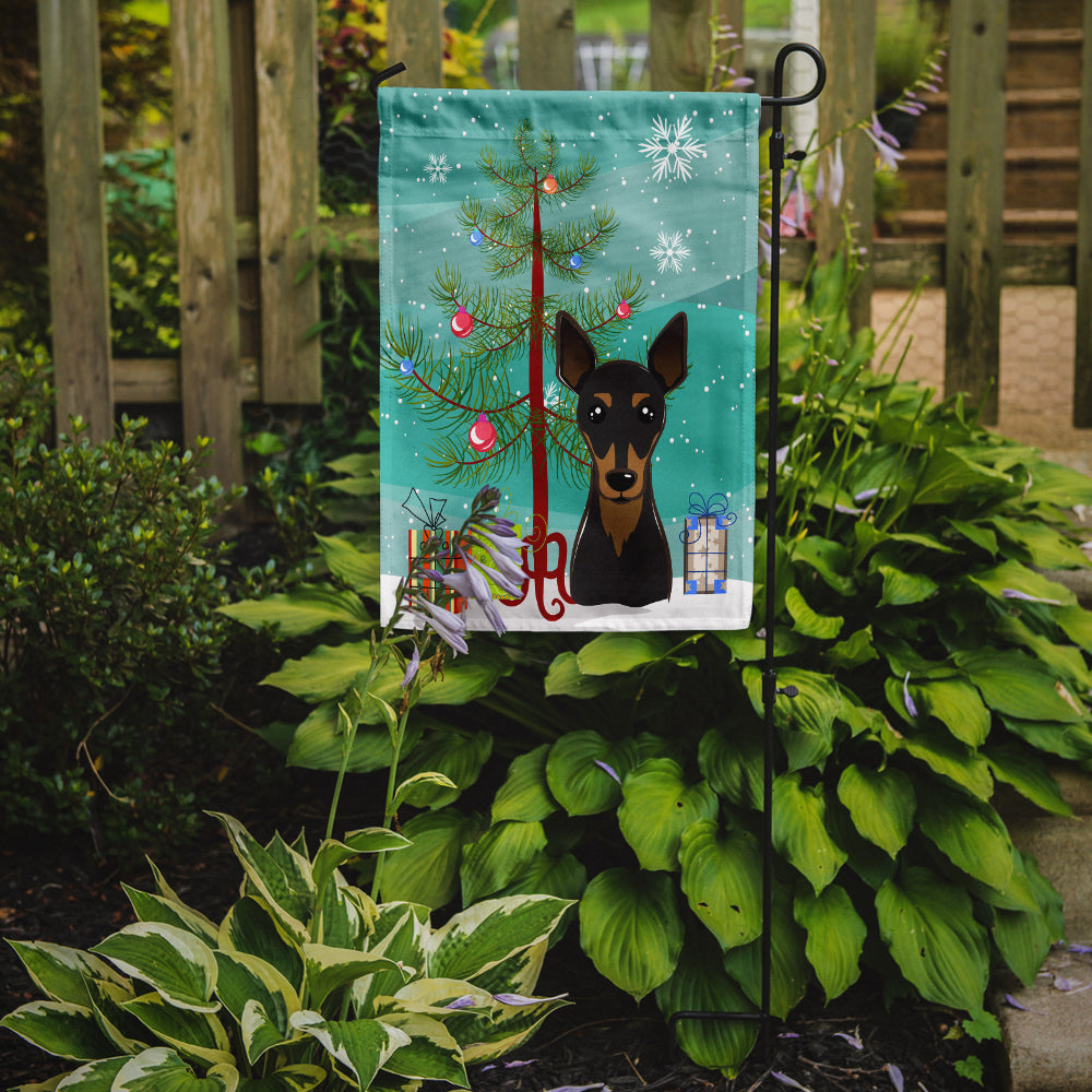 Christmas Tree and Min Pin Flag Garden Size BB1612GF.