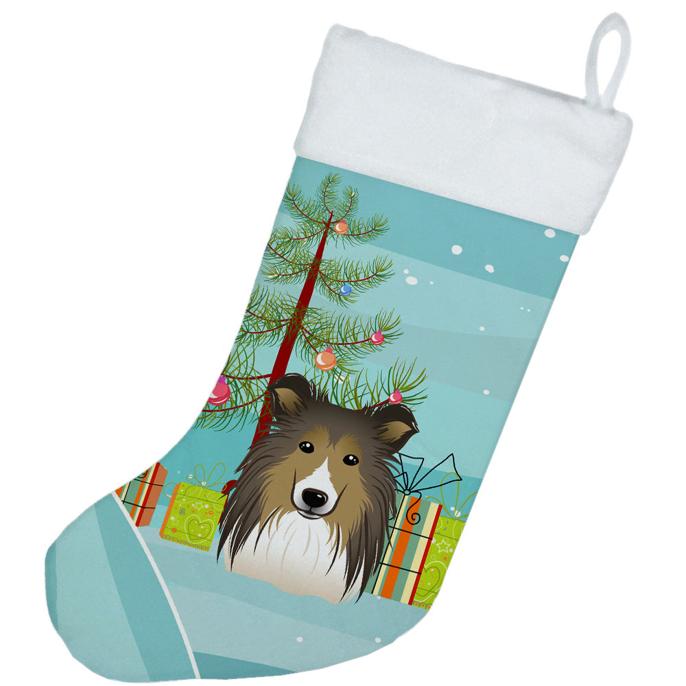 Christmas Tree and Sheltie Christmas Stocking BB1614CS  the-store.com.