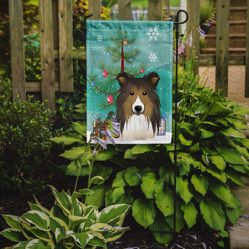 Christmas Tree and Sheltie Flag Garden Size BB1614GF.