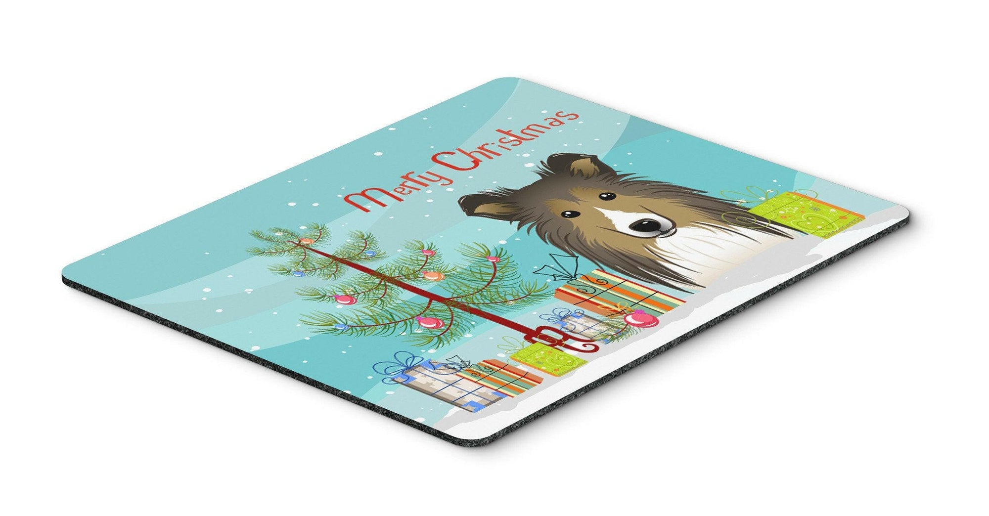 Christmas Tree and Sheltie Mouse Pad, Hot Pad or Trivet BB1614MP by Caroline's Treasures