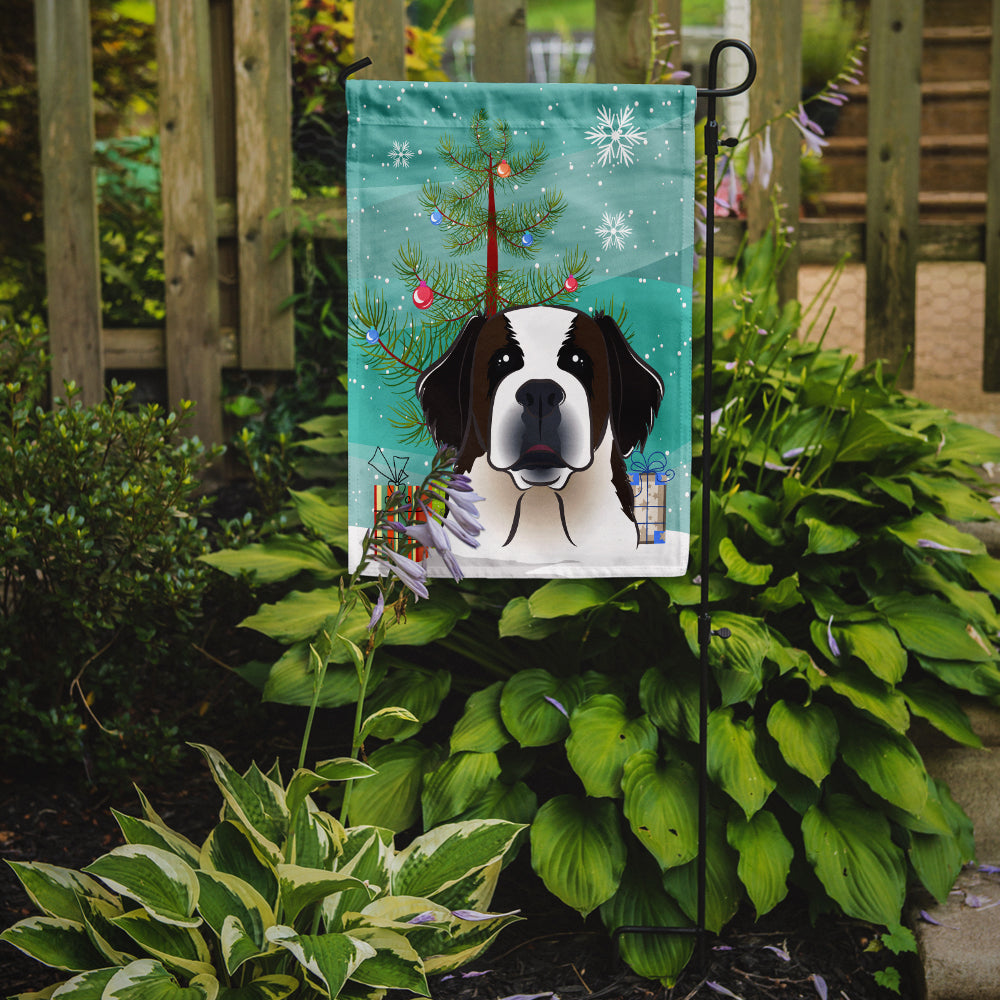 Christmas Tree and Saint Bernard Flag Garden Size BB1618GF.