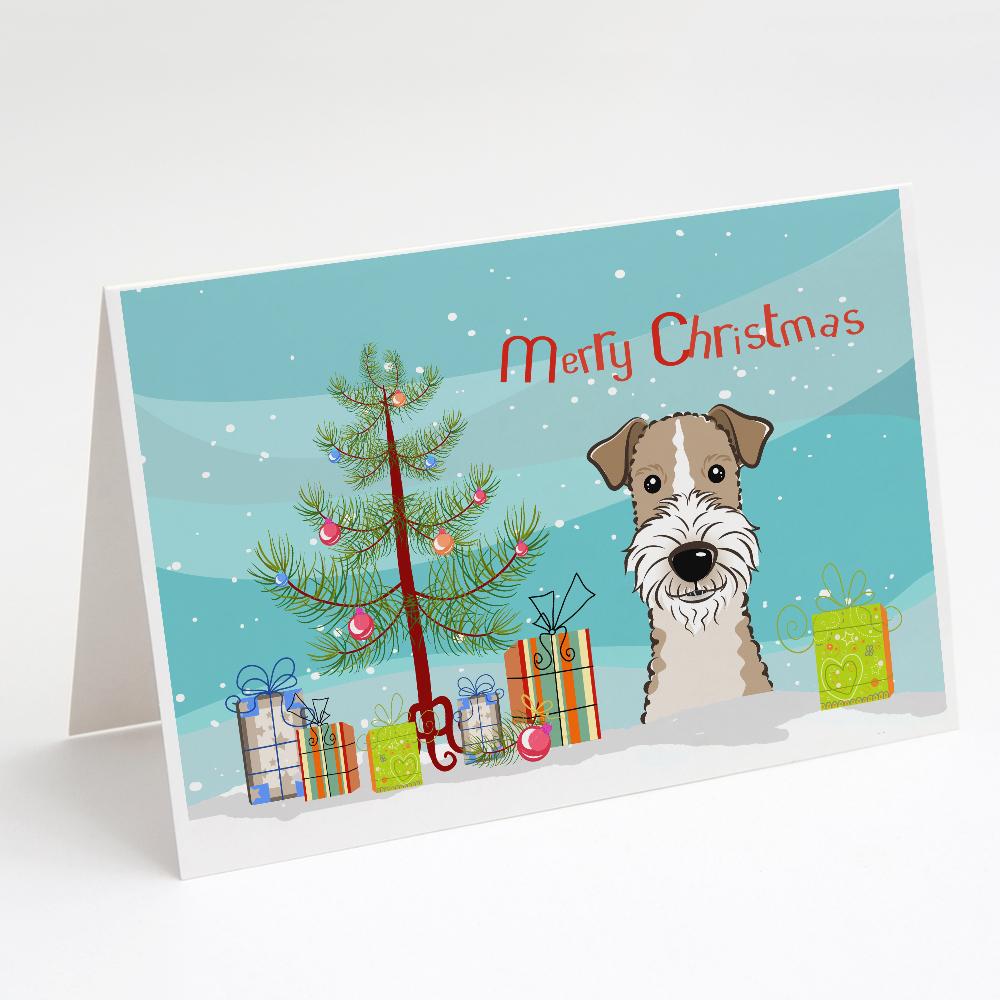 Buy this Christmas Tree and Wire Haired Fox Terrier Greeting Cards and Envelopes Pack of 8