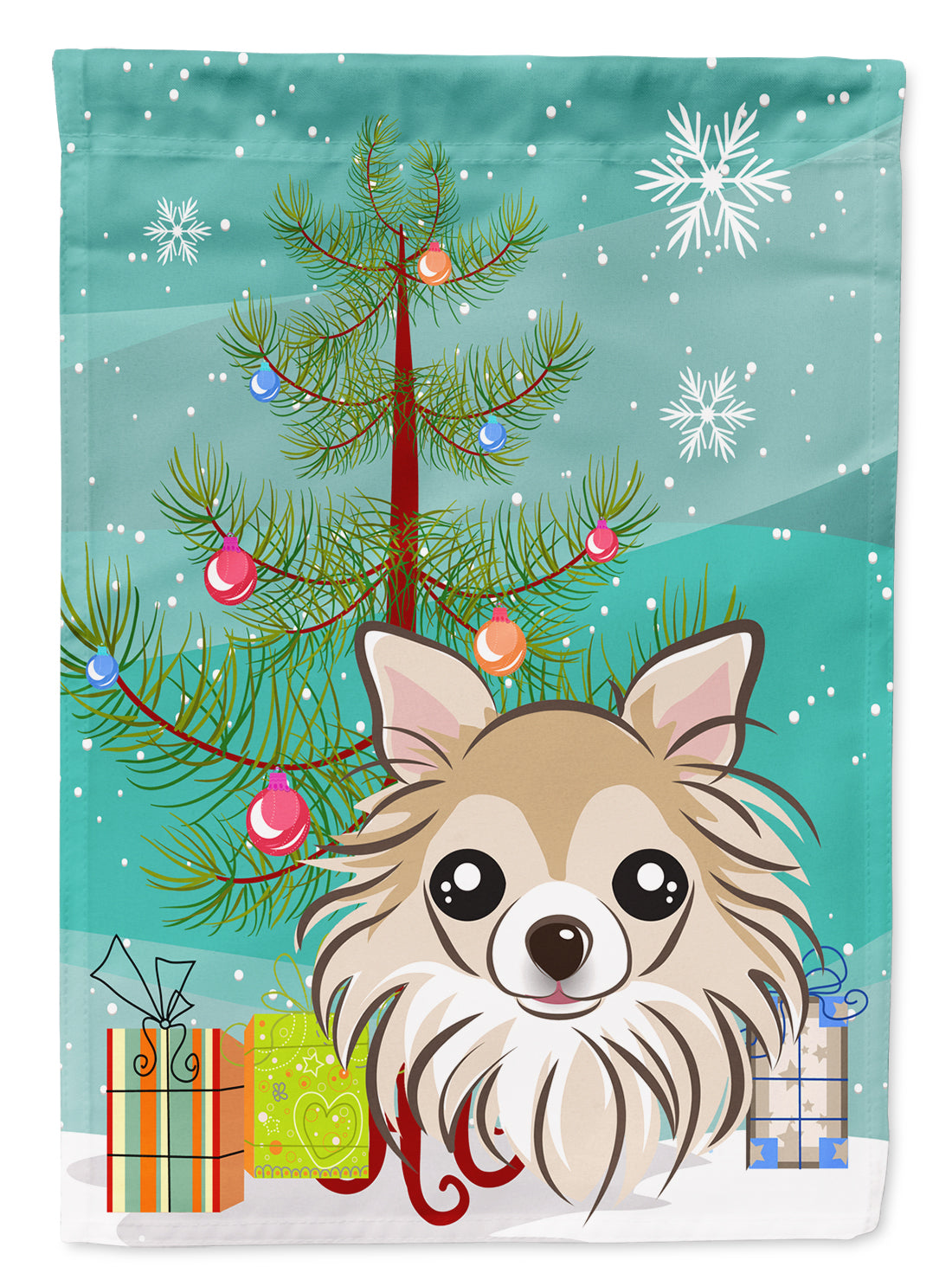 Christmas Tree and Chihuahua Flag Garden Size BB1623GF.