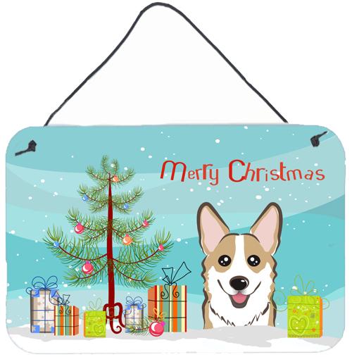 Christmas Tree and Sable Corgi Wall or Door Hanging Prints by Caroline's Treasures