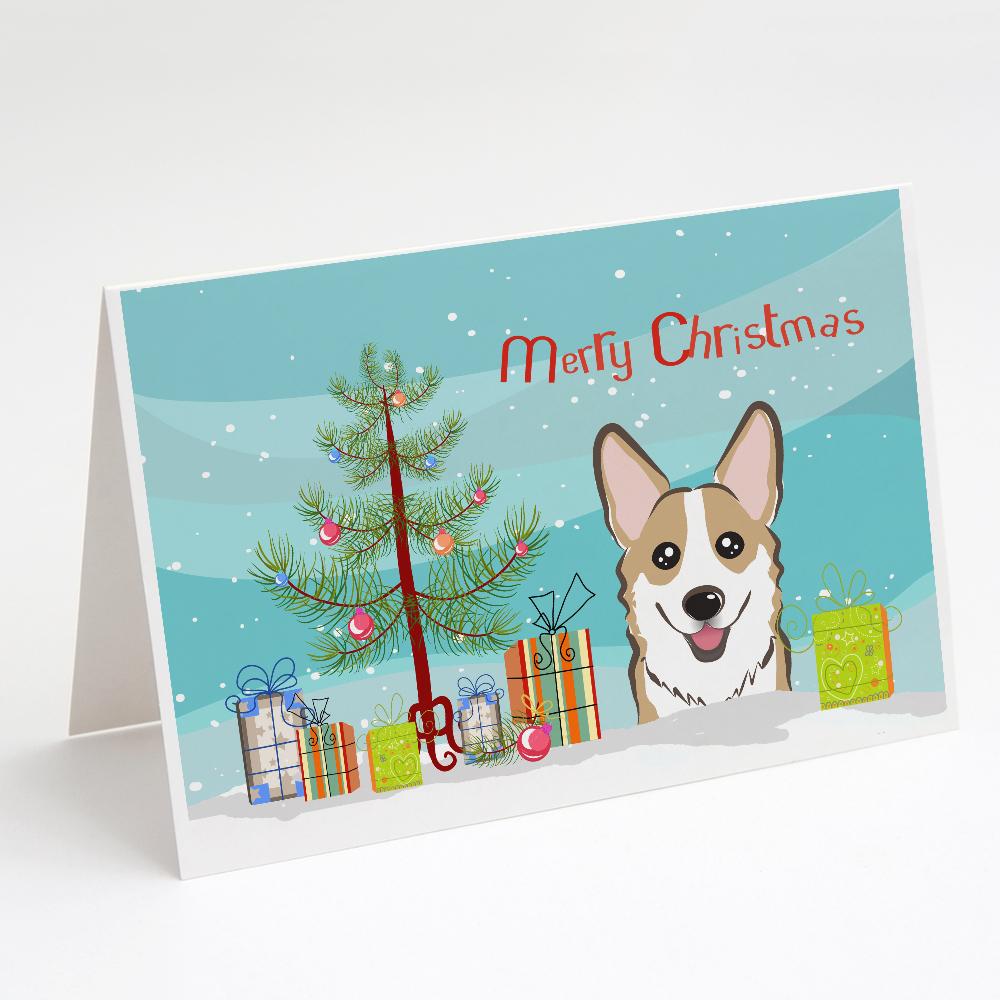 Buy this Christmas Tree and Sable Corgi Greeting Cards and Envelopes Pack of 8