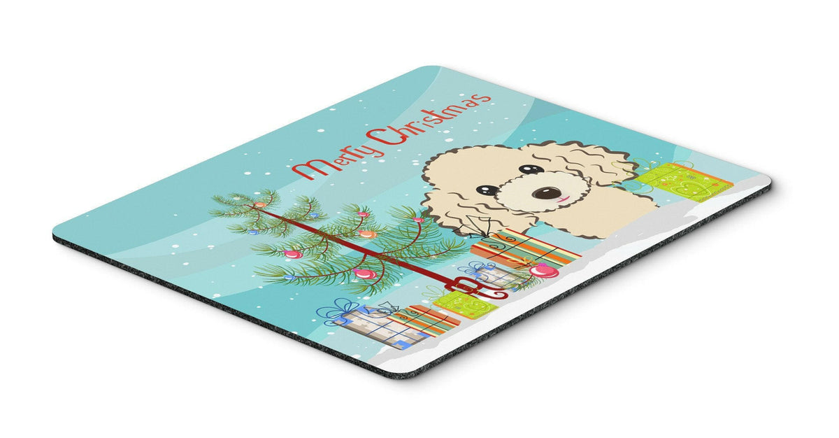 Christmas Tree and Buff Poodle Mouse Pad, Hot Pad or Trivet BB1630MP by Caroline&#39;s Treasures