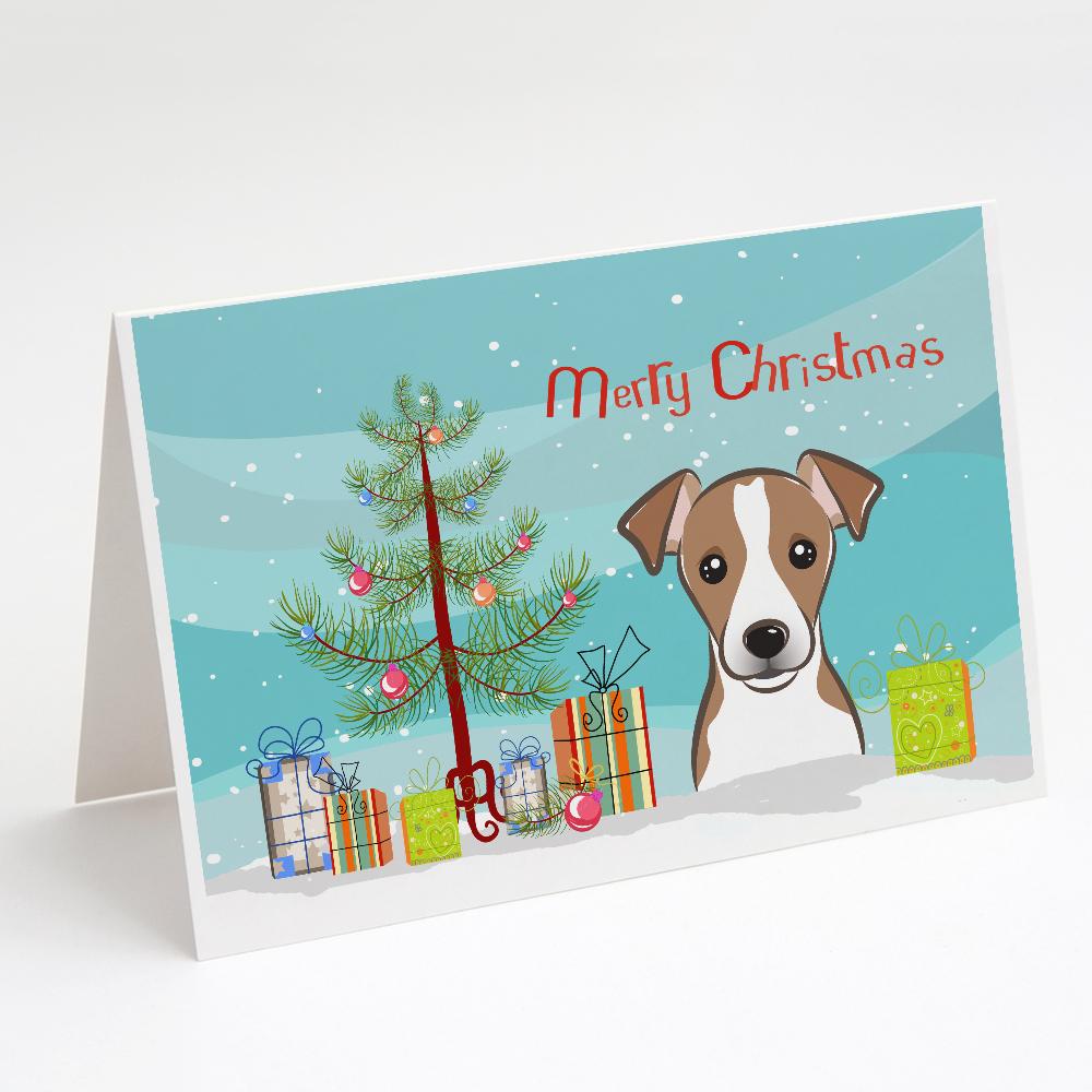 Buy this Christmas Tree and Jack Russell Terrier Greeting Cards and Envelopes Pack of 8