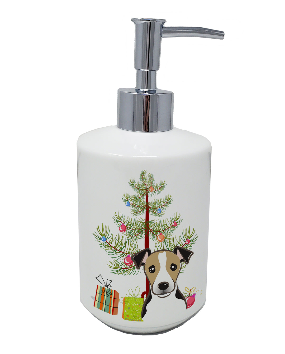 Buy this Christmas Tree and Jack Russell Terrier Ceramic Soap Dispenser