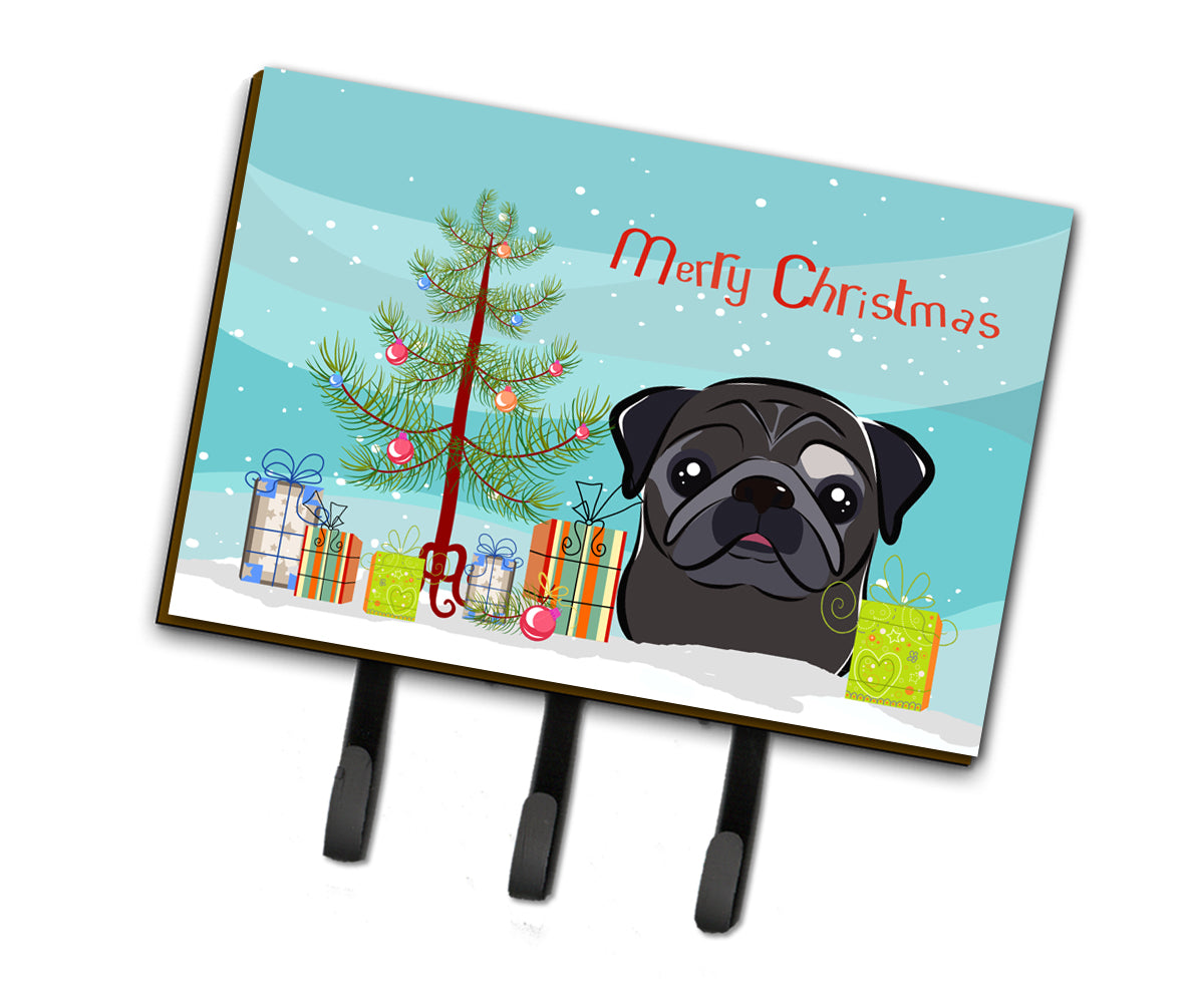 Christmas Tree and Black Pug Leash or Key Holder BB1635TH68  the-store.com.