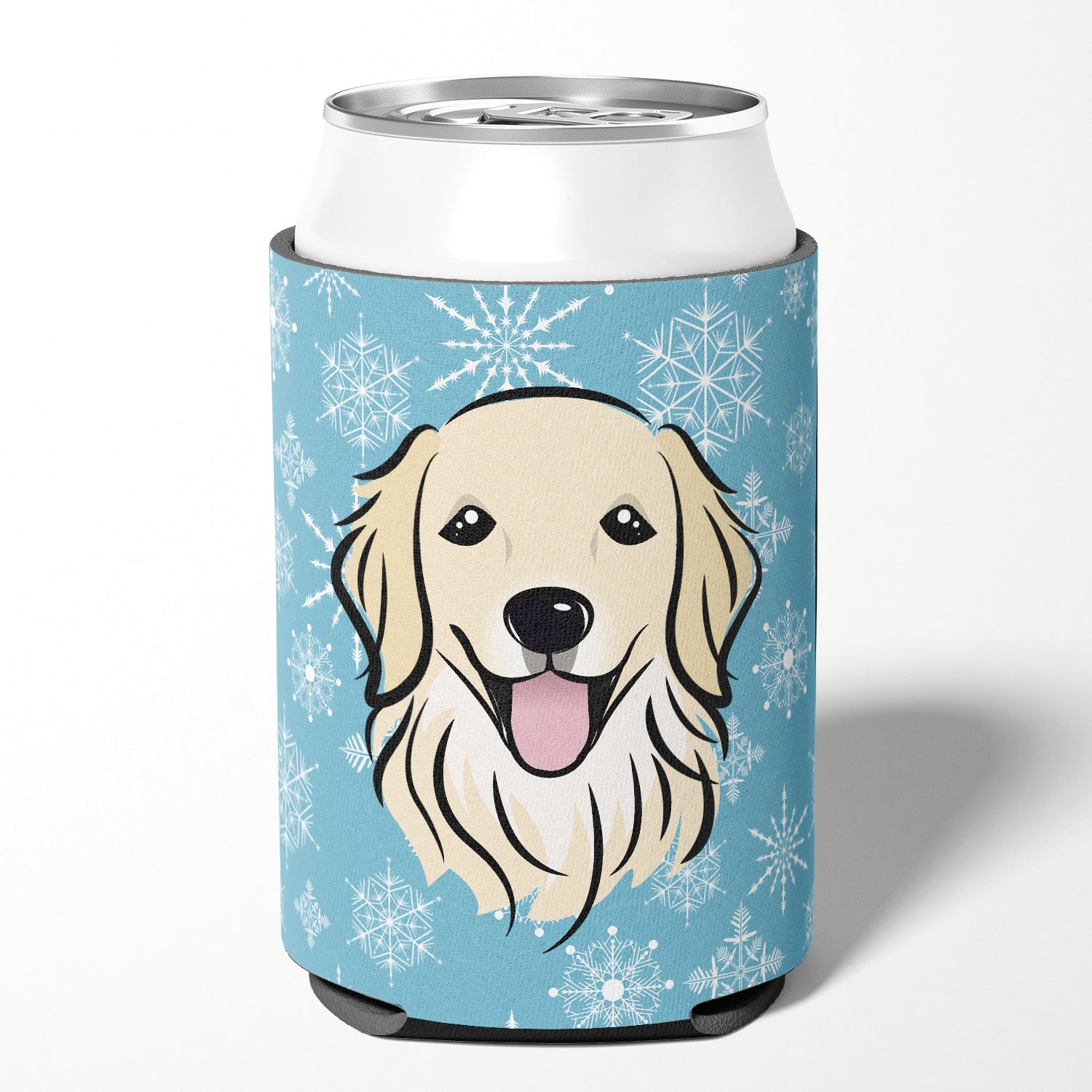 Snowflake Golden Retriever Can or Bottle Hugger BB1639CC.