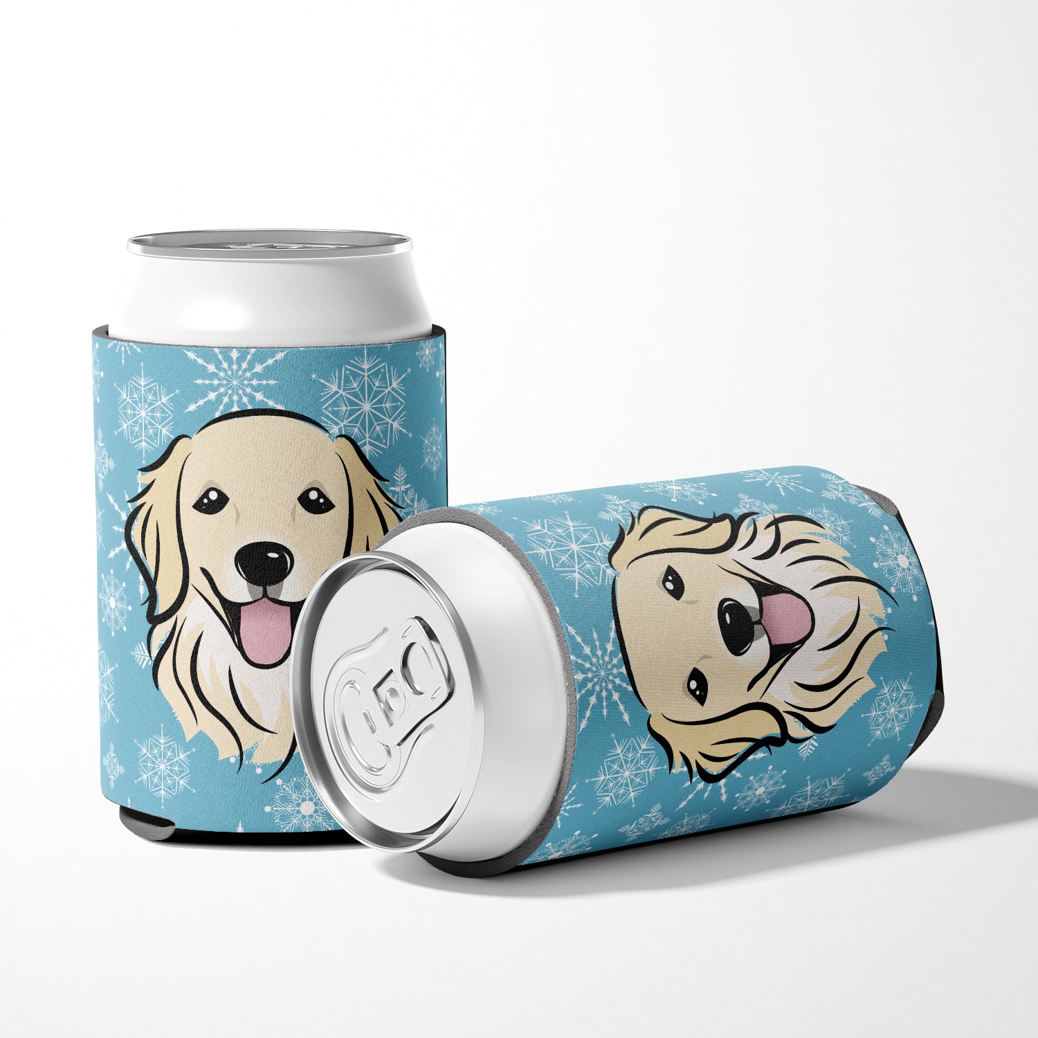 Snowflake Golden Retriever Can or Bottle Hugger BB1639CC.