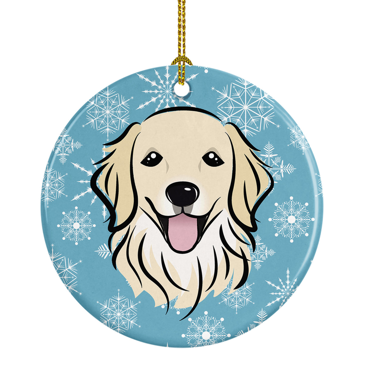 Snowflake Golden Retriever Ceramic Ornament BB1639CO1 - the-store.com