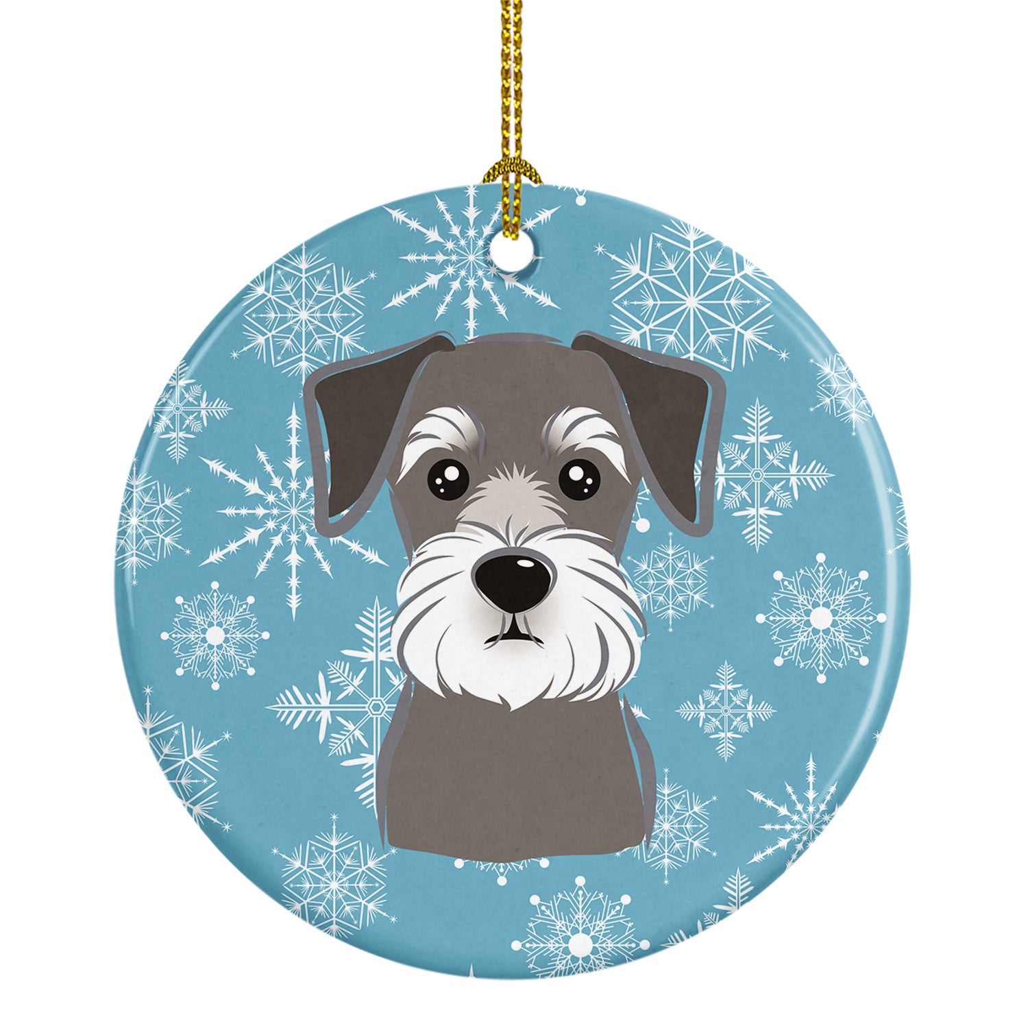 Snowflake Schnauzer Ceramic Ornament BB1640CO1 - the-store.com