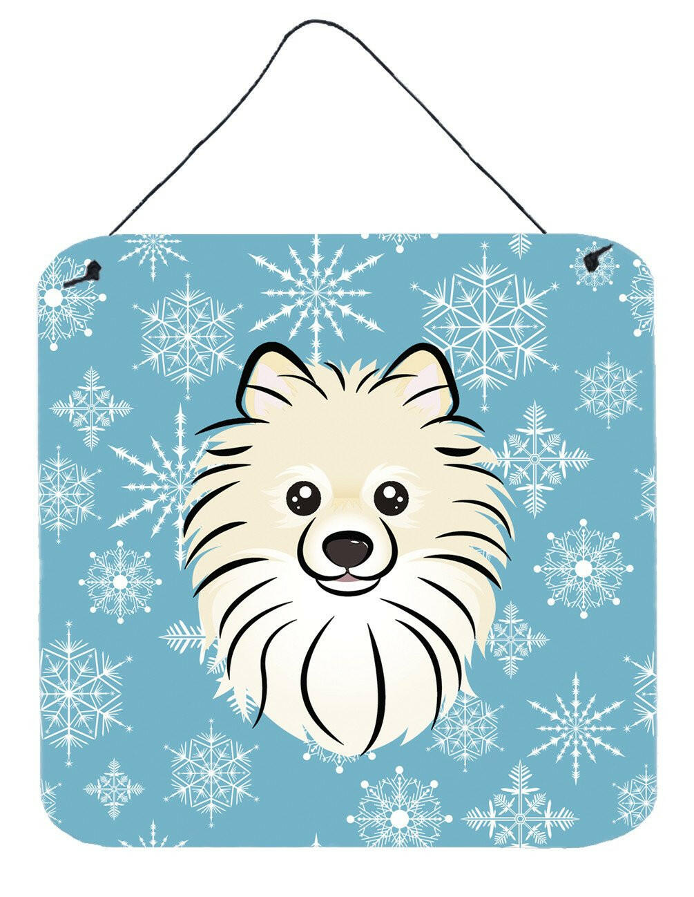 Snowflake Pomeranian Wall or Door Hanging Prints BB1641DS66 by Caroline's Treasures