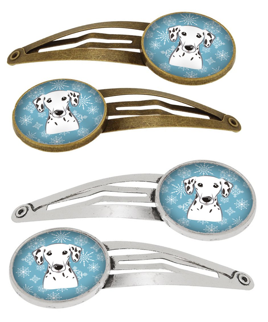 Snowflake Dalmatian Set of 4 Barrettes Hair Clips BB1644HCS4 by Caroline's Treasures