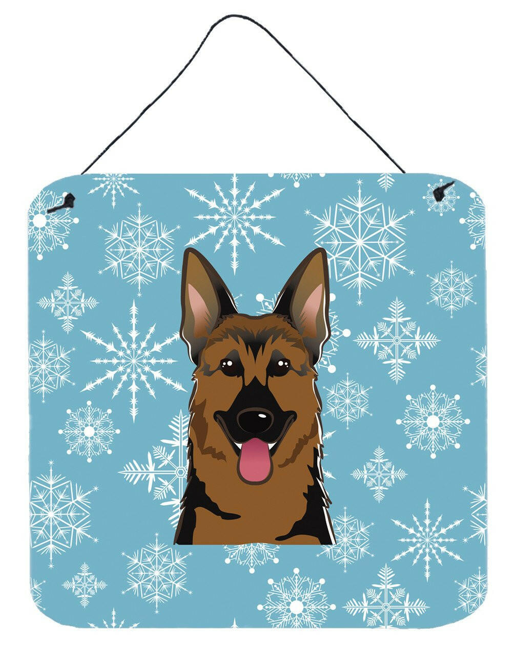 Snowflake German Shepherd Wall or Door Hanging Prints BB1645DS66 by Caroline's Treasures