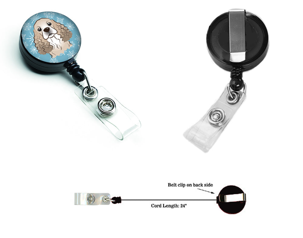 Snowflake Cocker Spaniel Retractable Badge Reel BB1650BR.