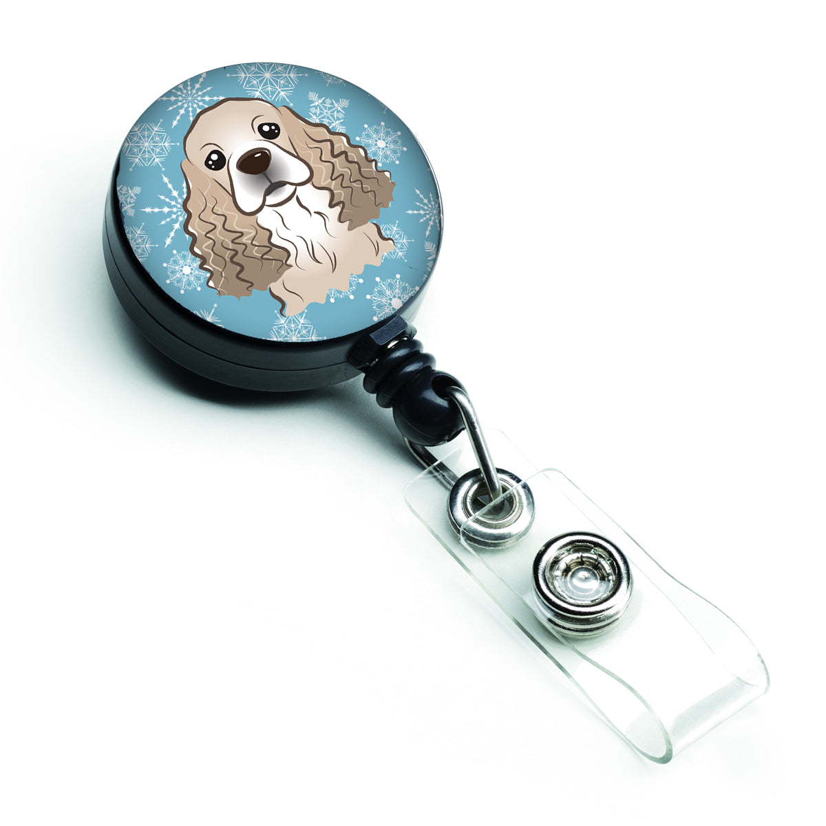 Snowflake Cocker Spaniel Retractable Badge Reel BB1650BR.