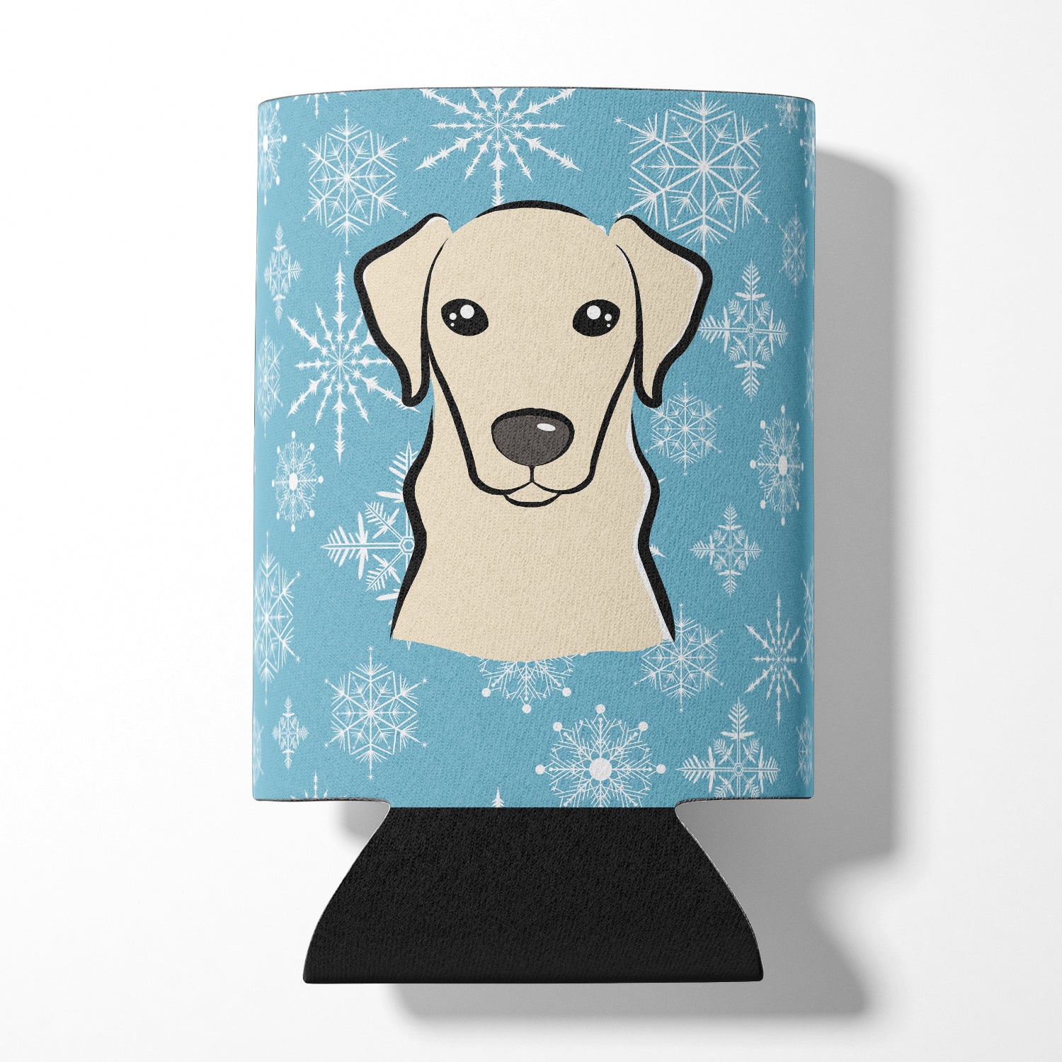 Snowflake Yellow Labrador Can or Bottle Hugger BB1656CC.