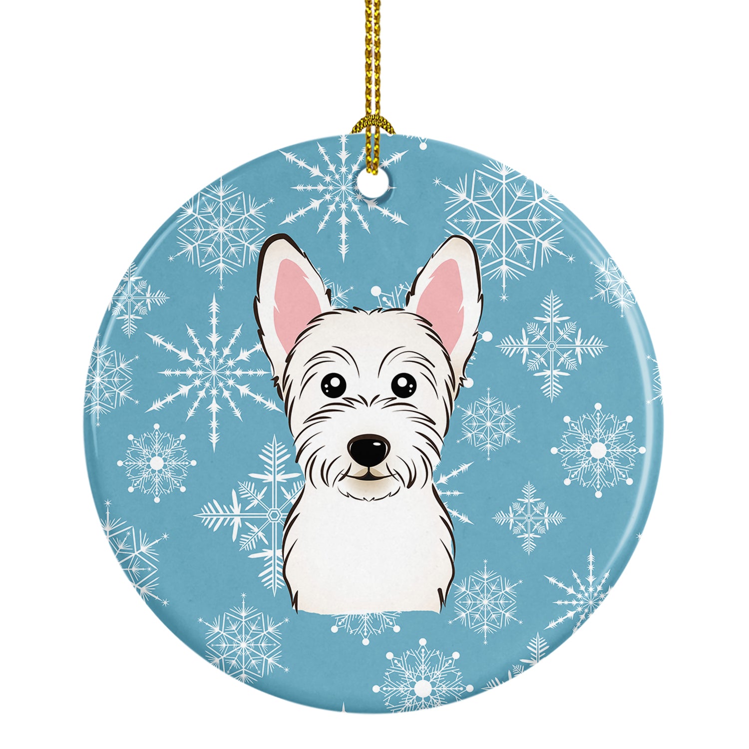 Snowflake Westie Ceramic Ornament BB1660CO1 - the-store.com