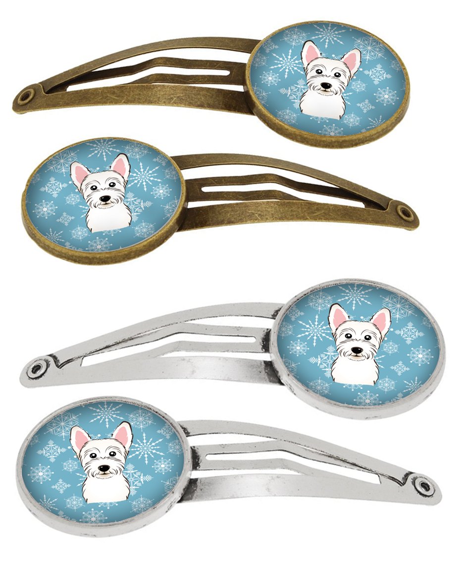 Snowflake Westie Set of 4 Barrettes Hair Clips BB1660HCS4 by Caroline's Treasures