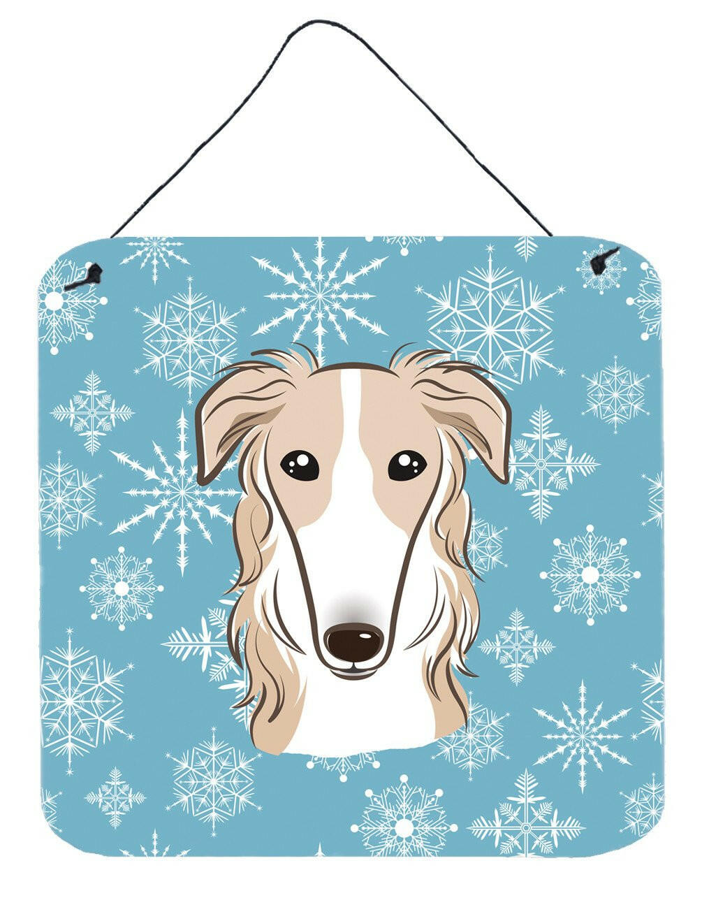 Snowflake Borzoi Wall or Door Hanging Prints BB1662DS66 by Caroline&#39;s Treasures