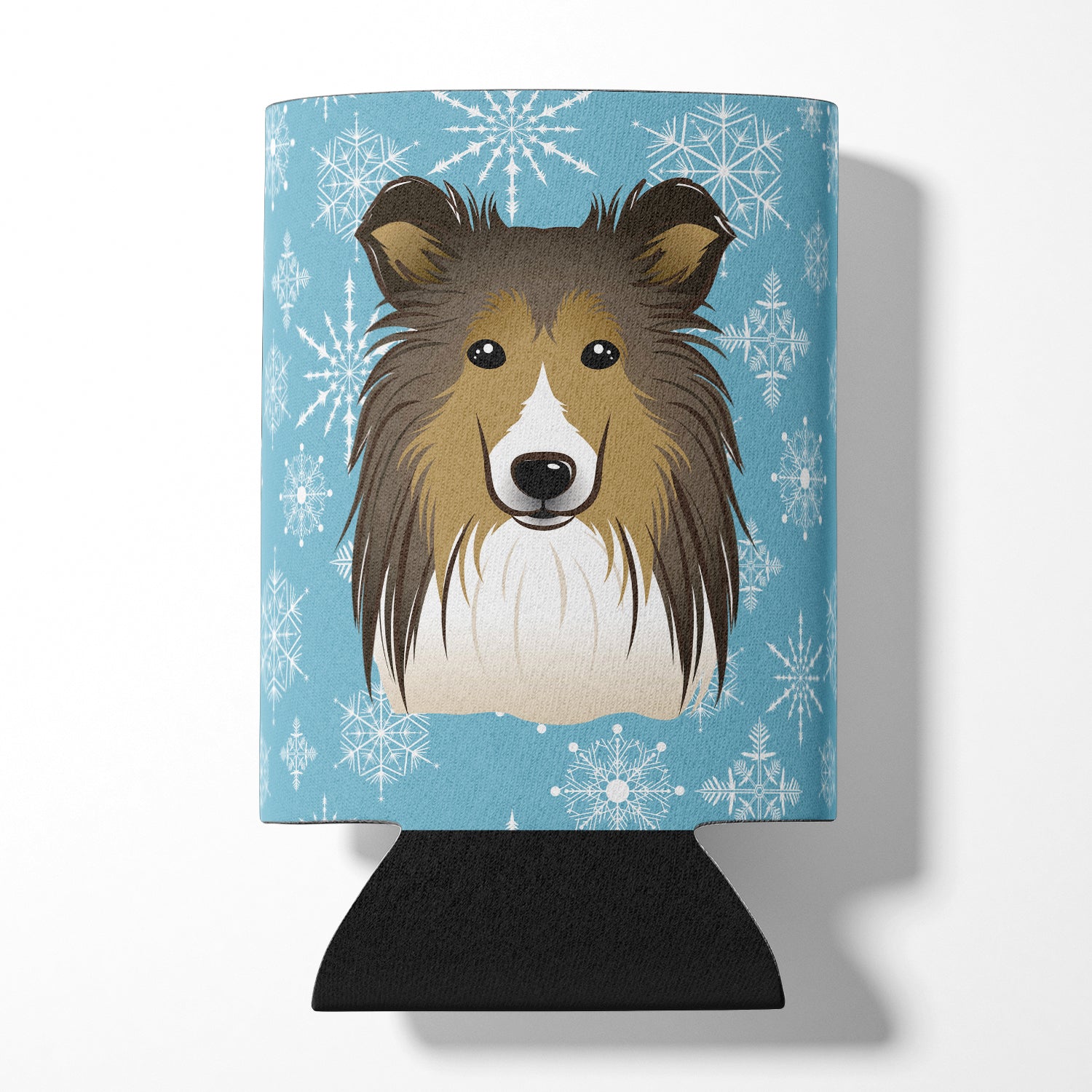 Snowflake Sheltie Can or Bottle Hugger BB1676CC.