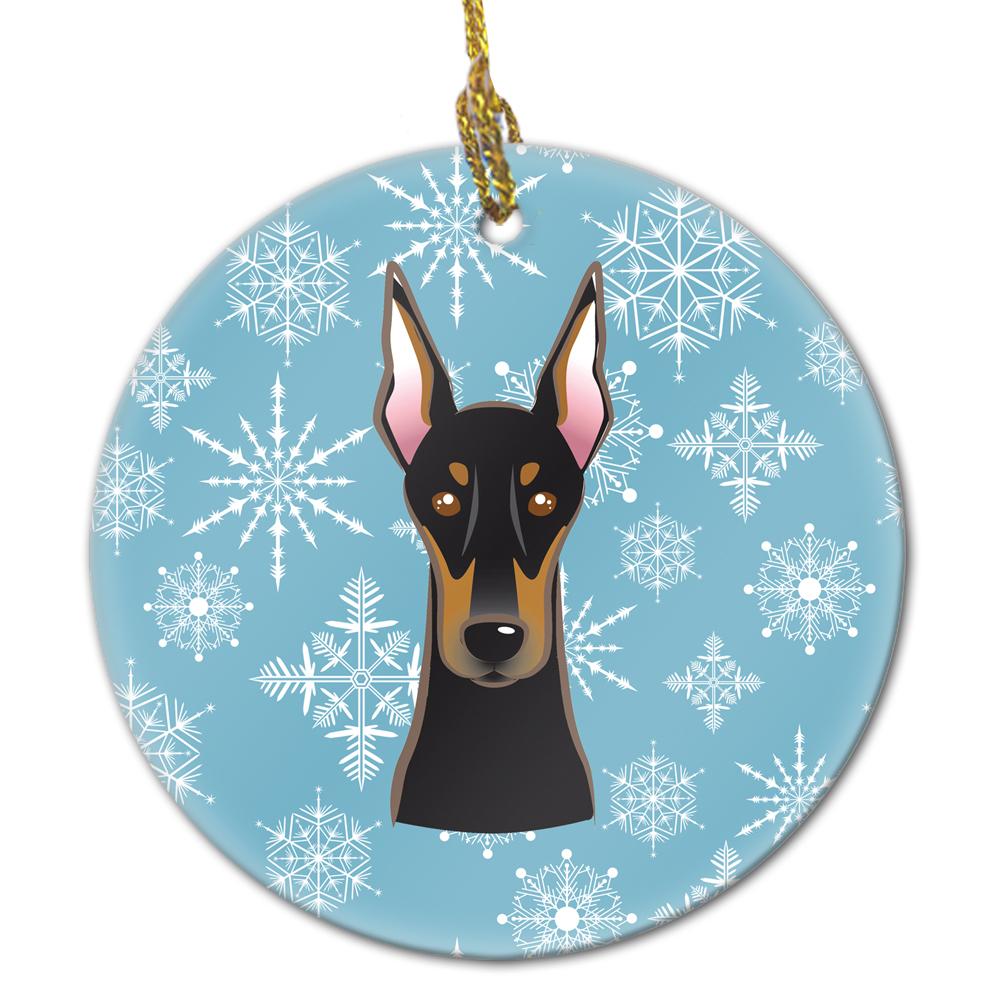 Snowflake Doberman Ceramic Ornament BB1679CO1 by Caroline&#39;s Treasures