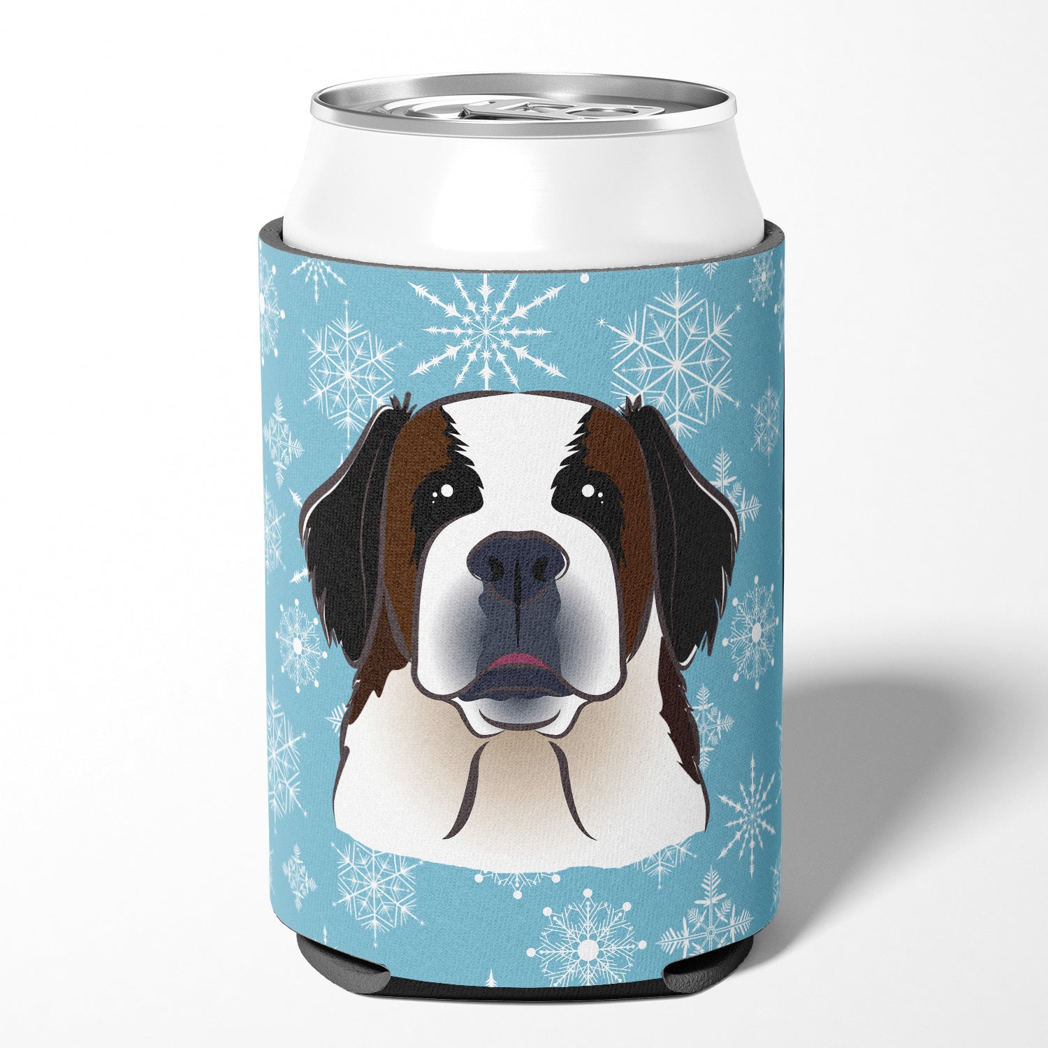 Snowflake Saint Bernard Can or Bottle Hugger BB1680CC.