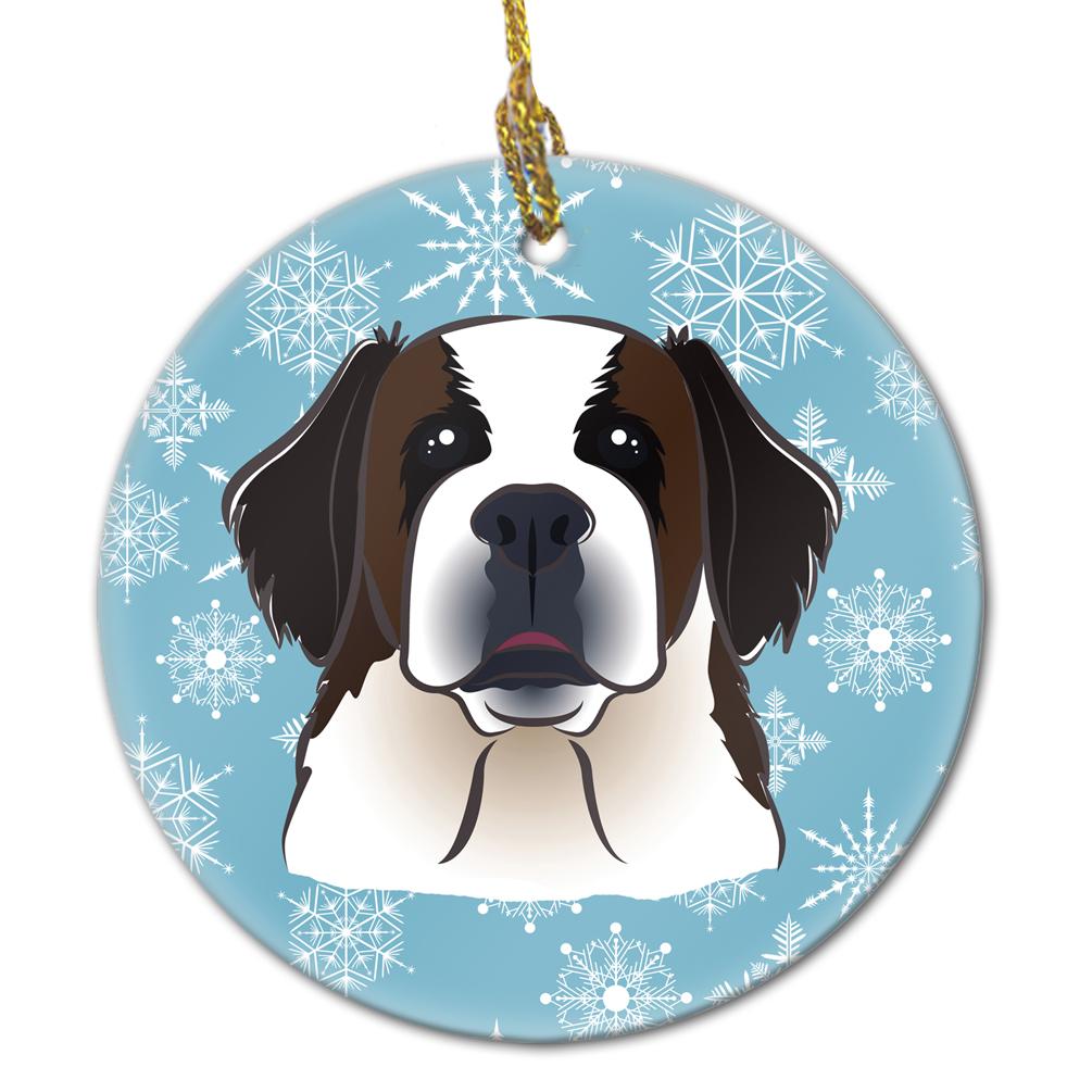 Snowflake Saint Bernard Ceramic Ornament BB1680CO1 by Caroline's Treasures