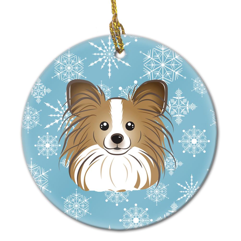 Snowflake Papillon Ceramic Ornament BB1682CO1 by Caroline's Treasures