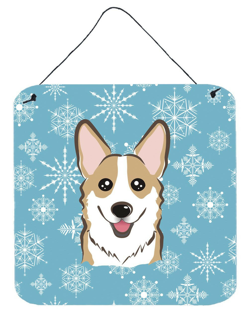 Snowflake Sable Corgi Wall or Door Hanging Prints BB1687DS66 by Caroline&#39;s Treasures