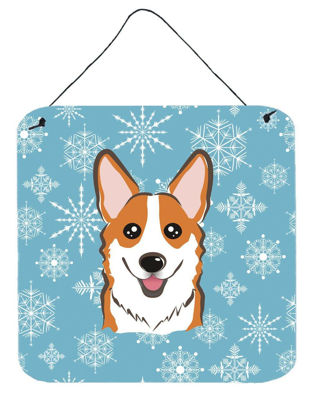 Snowflake Red Corgi Wall or Door Hanging Prints BB1688DS66 by Caroline's Treasures