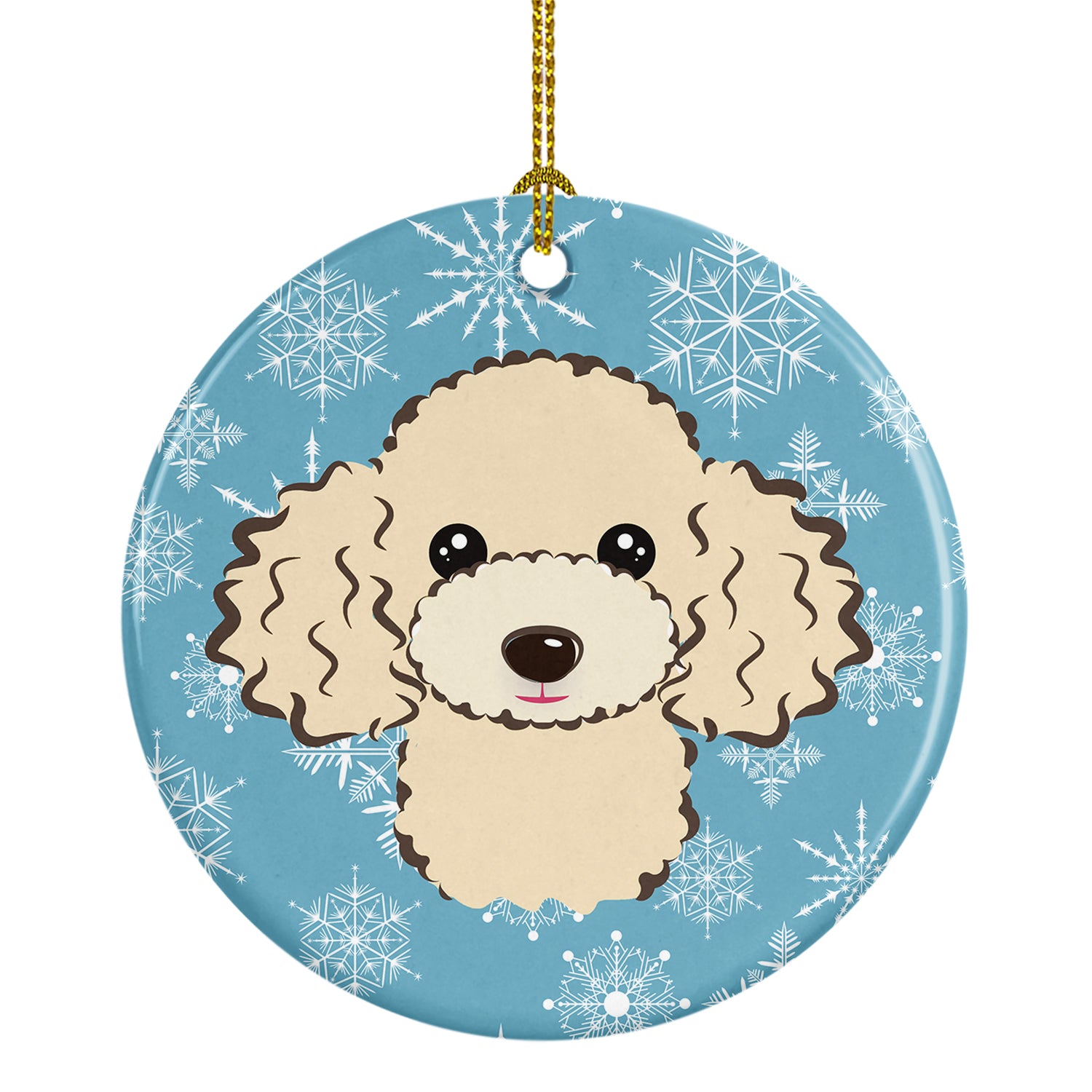 Snowflake Buff Poodle Ceramic Ornament BB1692CO1 - the-store.com