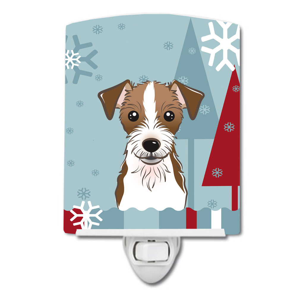 Winter Holiday Jack Russell Terrier Ceramic Night Light BB1698CNL - the-store.com