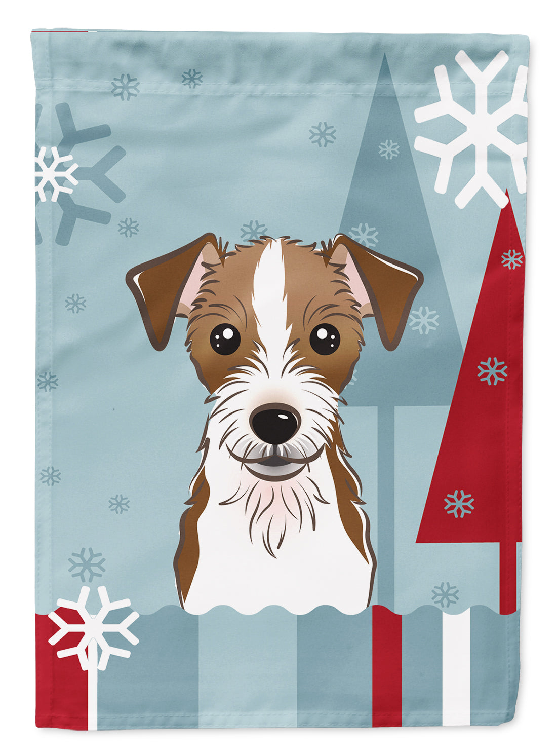 Winter Holiday Jack Russell Terrier Flag Garden Size BB1698GF.