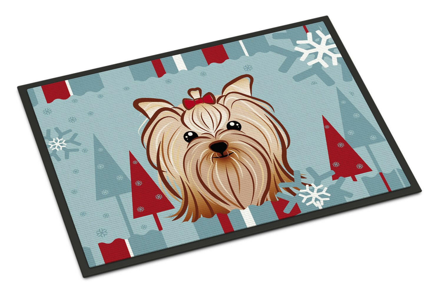 Winter Holiday Yorkie Yorkshire Terrier Indoor or Outdoor Mat 24x36 BB1700JMAT - the-store.com