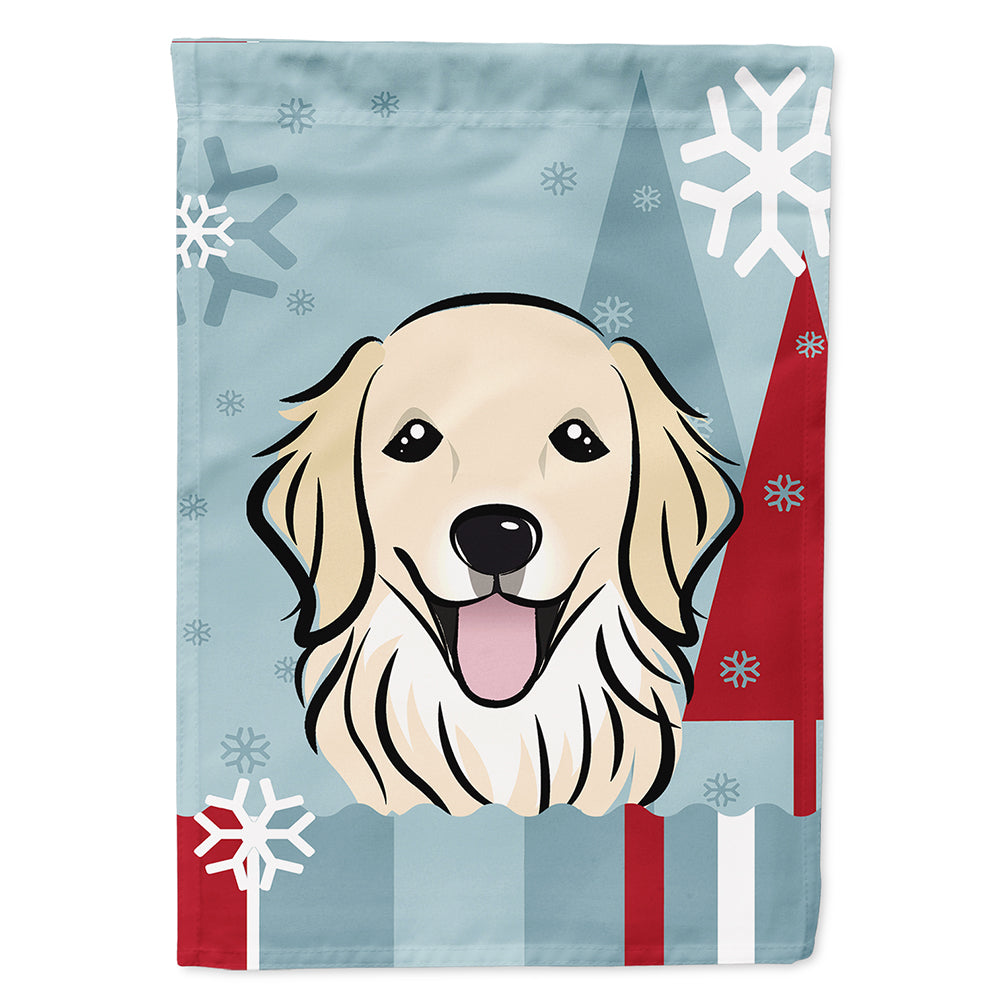 Winter Holiday Golden Retriever Flag Canvas House Size BB1701CHF  the-store.com.