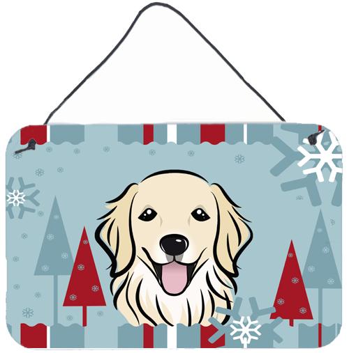 Winter Holiday Golden Retriever Wall or Door Hanging Prints BB1701DS812 by Caroline&#39;s Treasures