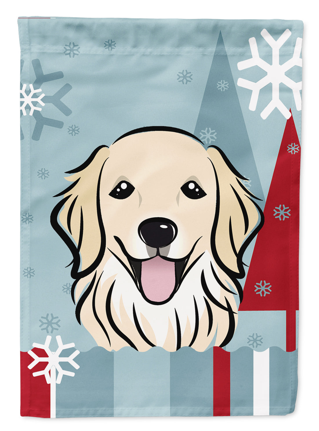 Winter Holiday Golden Retriever Flag Garden Size BB1701GF.